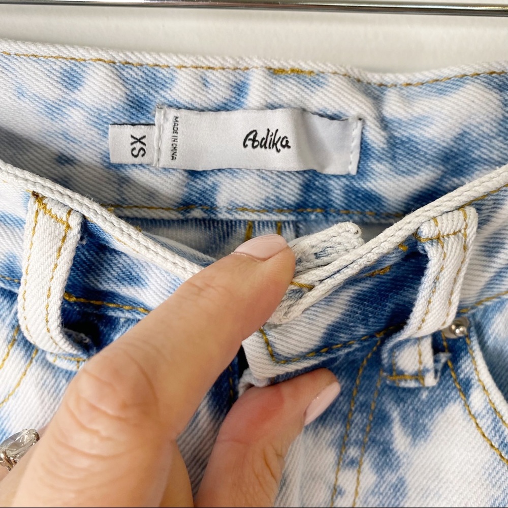 Adika High Rise Stone Wash Distressed Mom Boyfriend Jeans Revolve XS - Picture 7 of 7